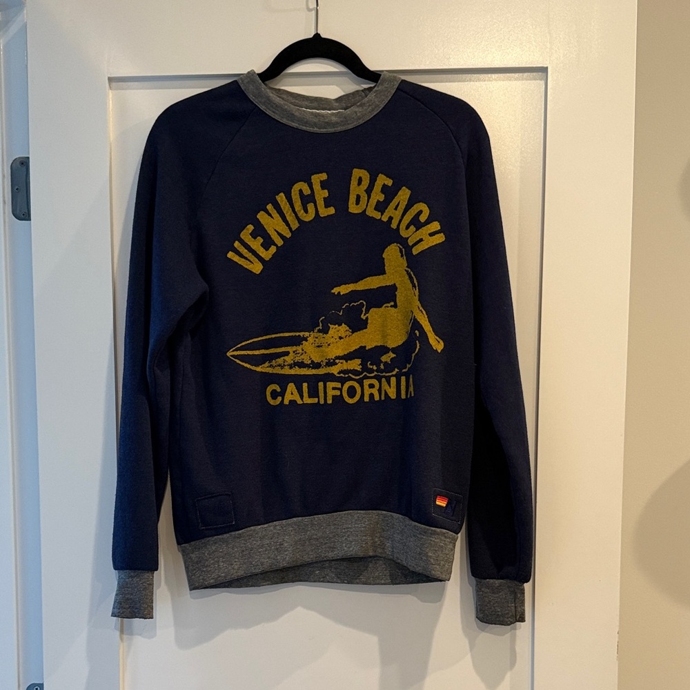 Aviator Nation Venice Beach Men's M Navy and Gray Sweater